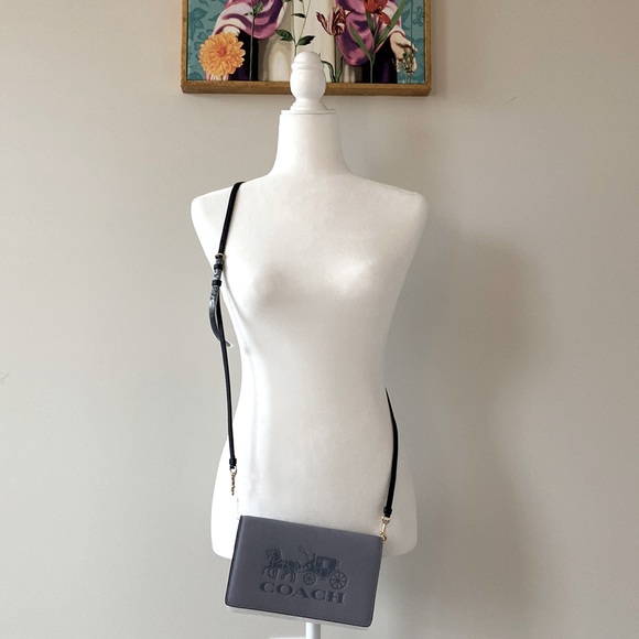 Coach Handbags - NWT Coach Anna Foldover Clutch in Colorblock with Horse and Carriage Twilight